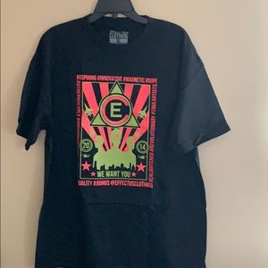 Effectus clothing Mens black alien graphic t shirt size XL